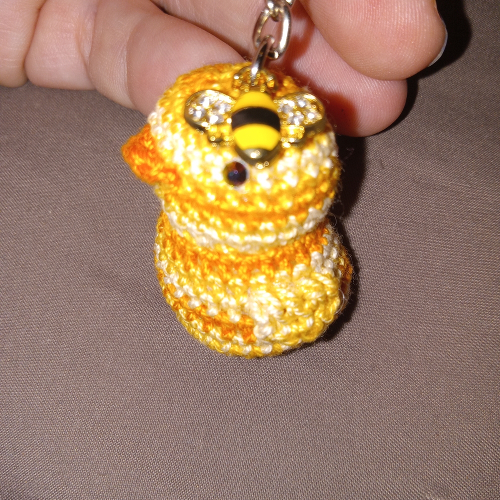 Hand Crafted Yellow and Orange Key Holder
